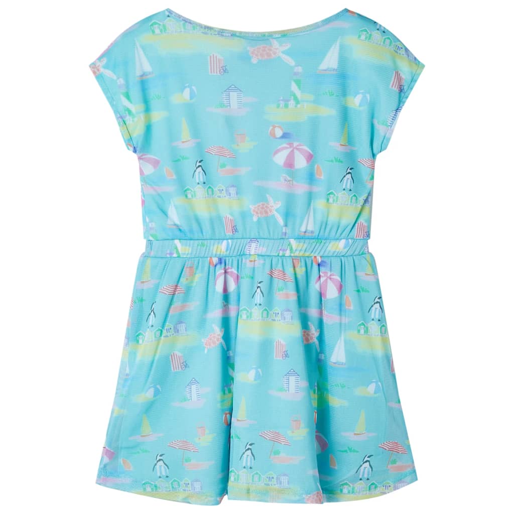 Vidaxl Kinderkleid 128 helles Meerblau