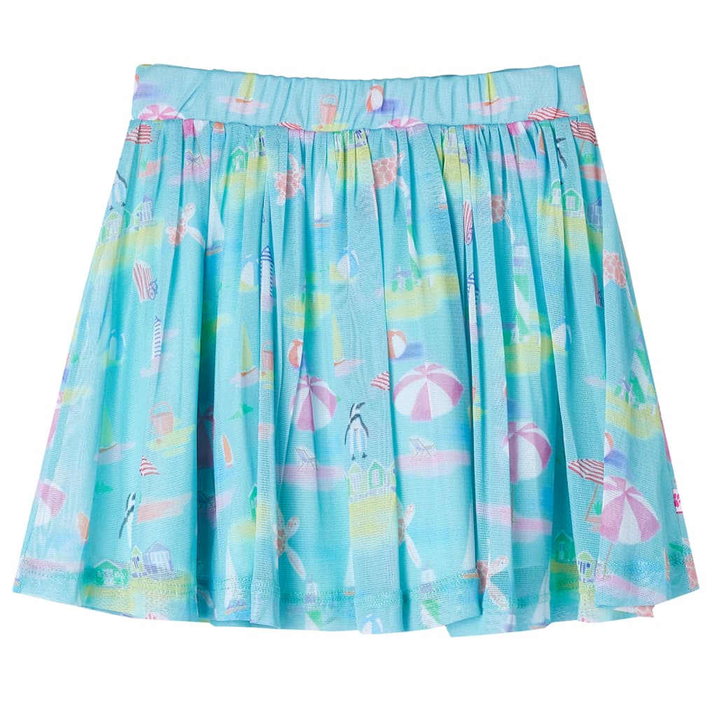 Vidaxl Kinderrock gefaltet 128 helles Meerblau