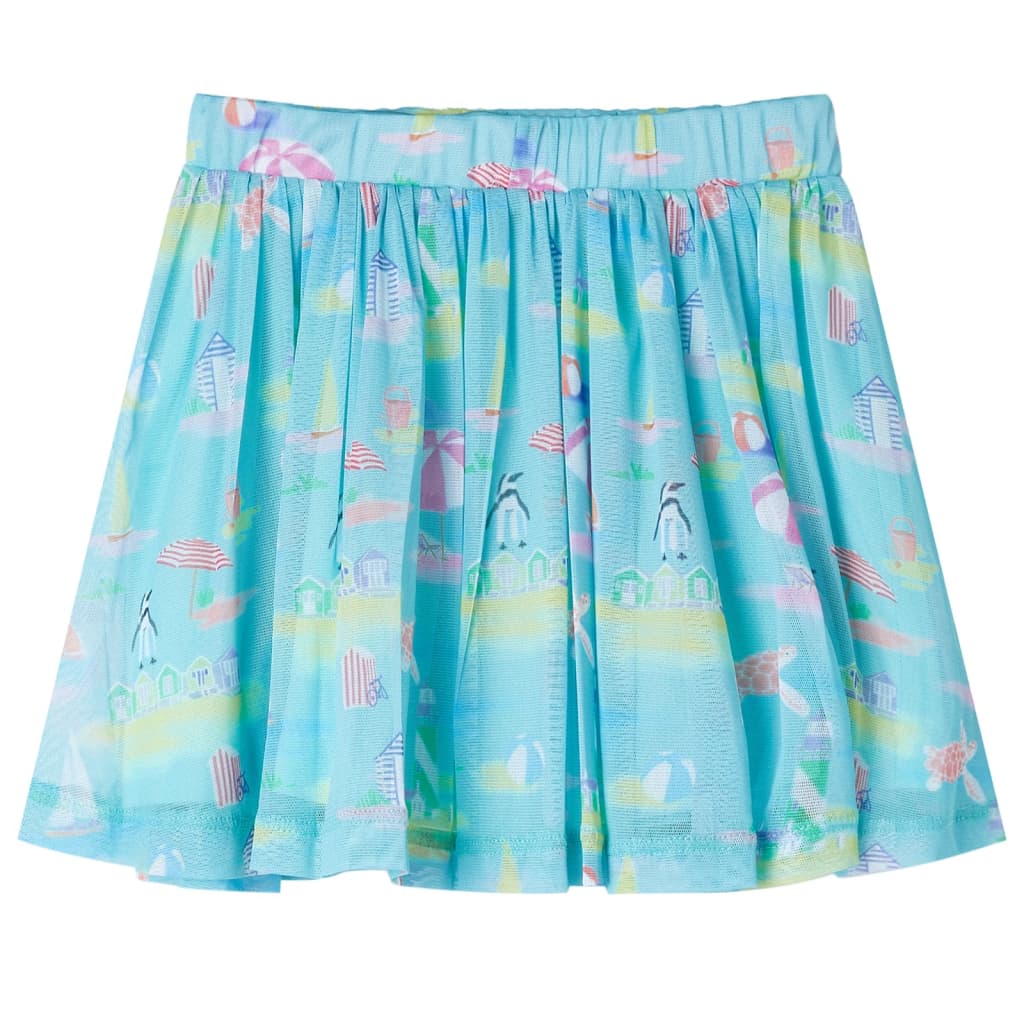 Vidaxl Kinderrock gefaltet 128 helles Meerblau