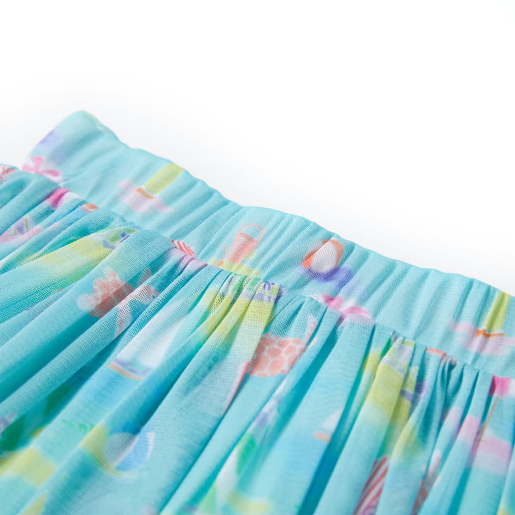 Vidaxl Kinderrock gefaltet 128 helles Meerblau