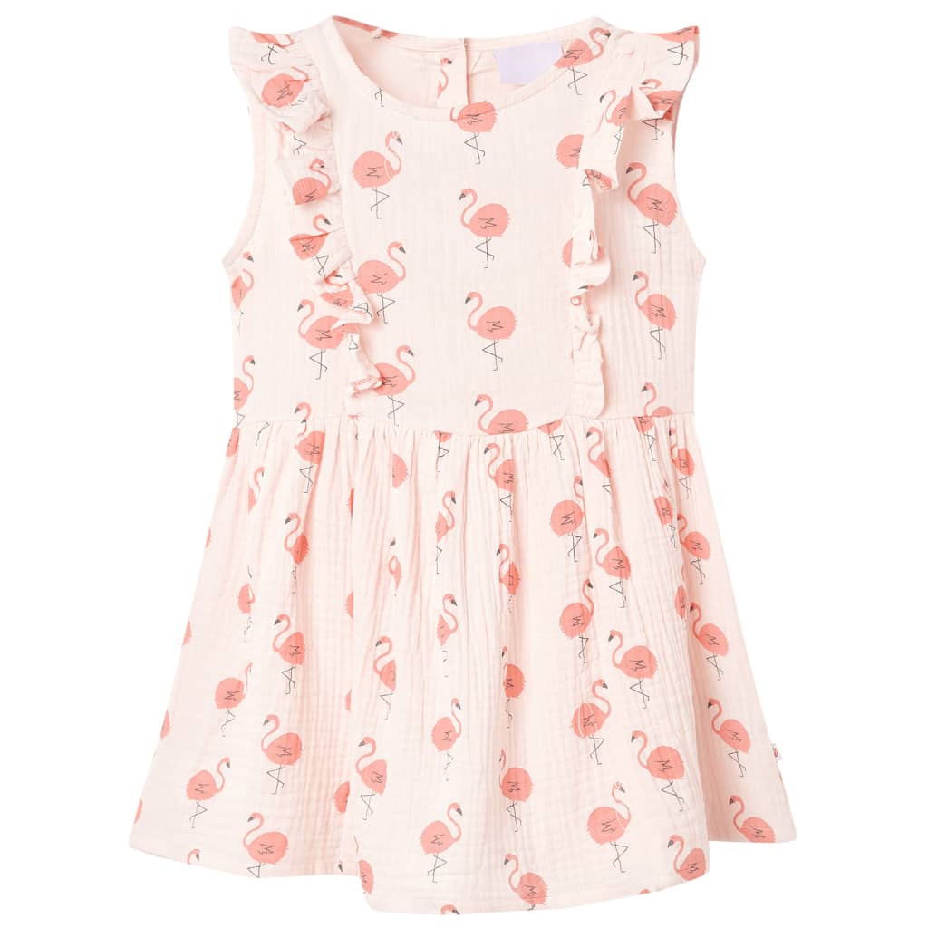 Vidaxl Kinderkleid mit Rüschen 128 weiches Rosa