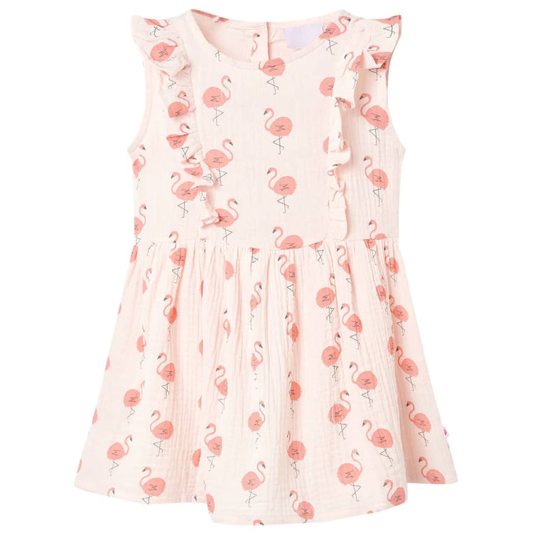 Vidaxl Kinderkleid mit Rüschen 140 weiches Rosa