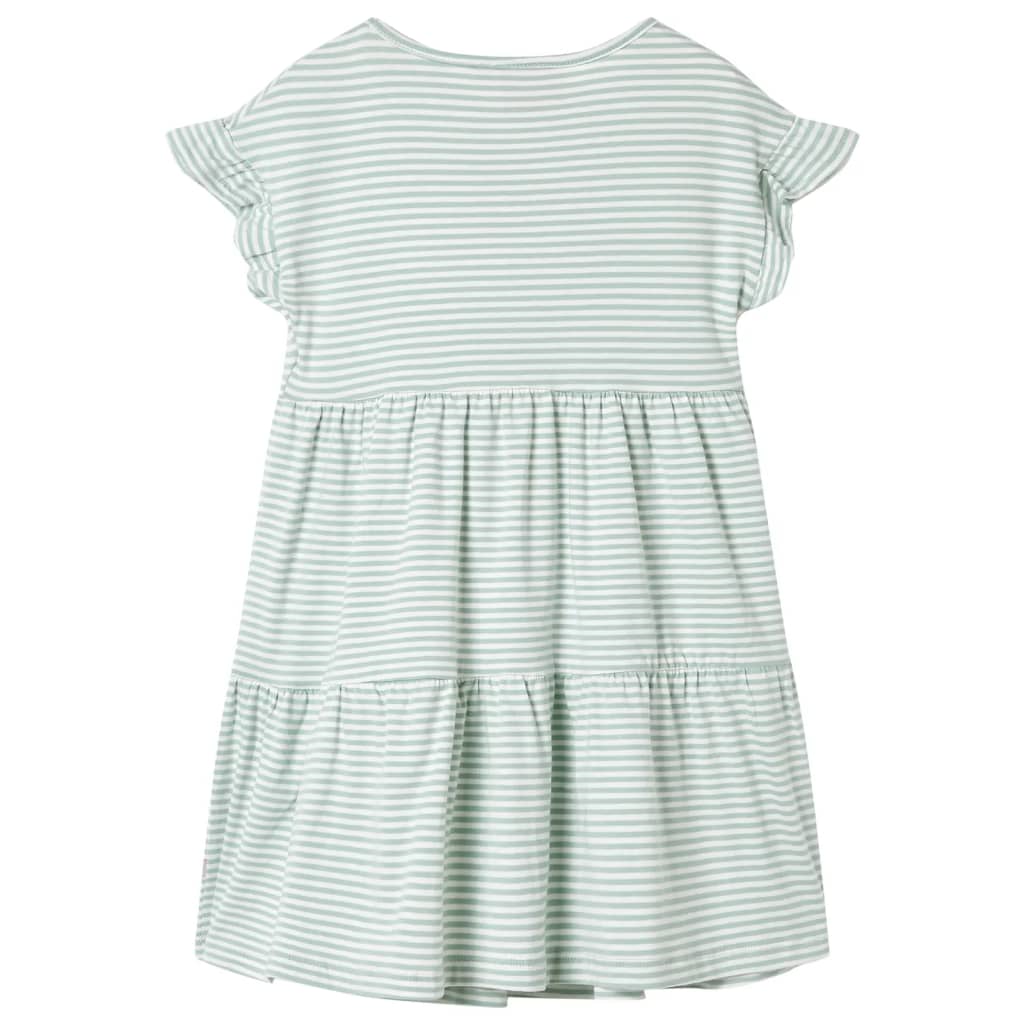 Vidaxl Kinderkleid mit Rüschen auf den Ärmeln 104 Minzefarben