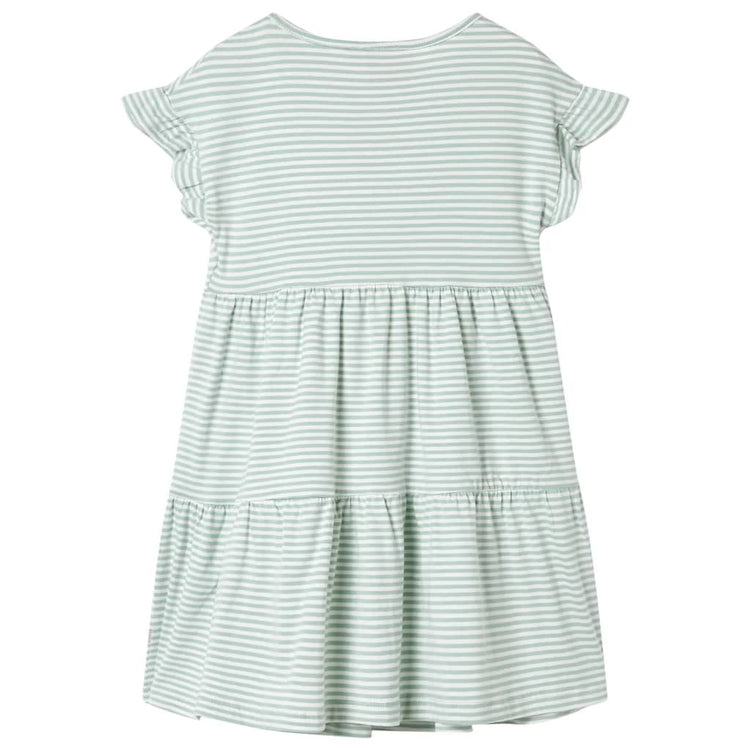 Vidaxl Kinderkleid mit Rüschen auf den Ärmeln 104 Minzefarben