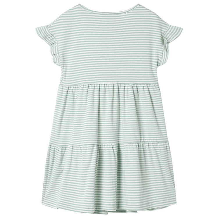 Vidaxl Kinderkleid mit Rüschen auf den Ärmeln 116 Minzefarben