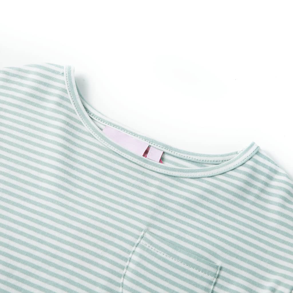 Vidaxl Kinderkleid mit Rüschen auf den Ärmeln 116 Minzefarben