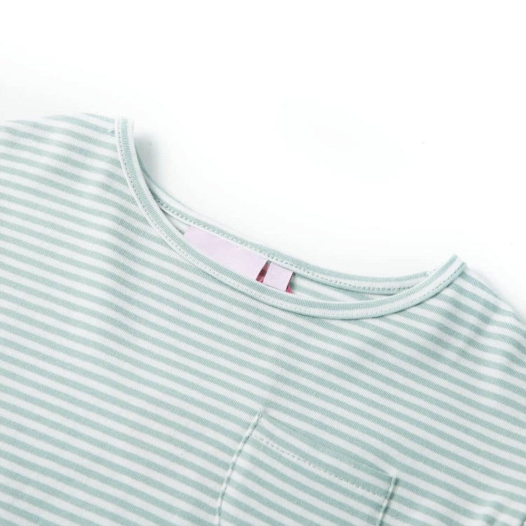 Vidaxl Kinderkleid mit Rüschen auf den Ärmeln 116 Minzefarben