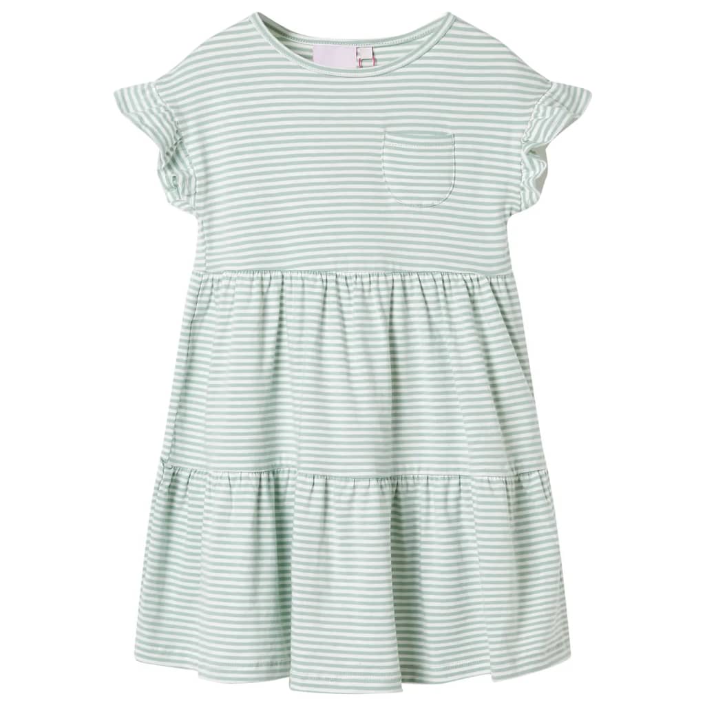 Vidaxl -Kinderkleid mit Rüschen auf den Ärmeln 140 Münzfarbe