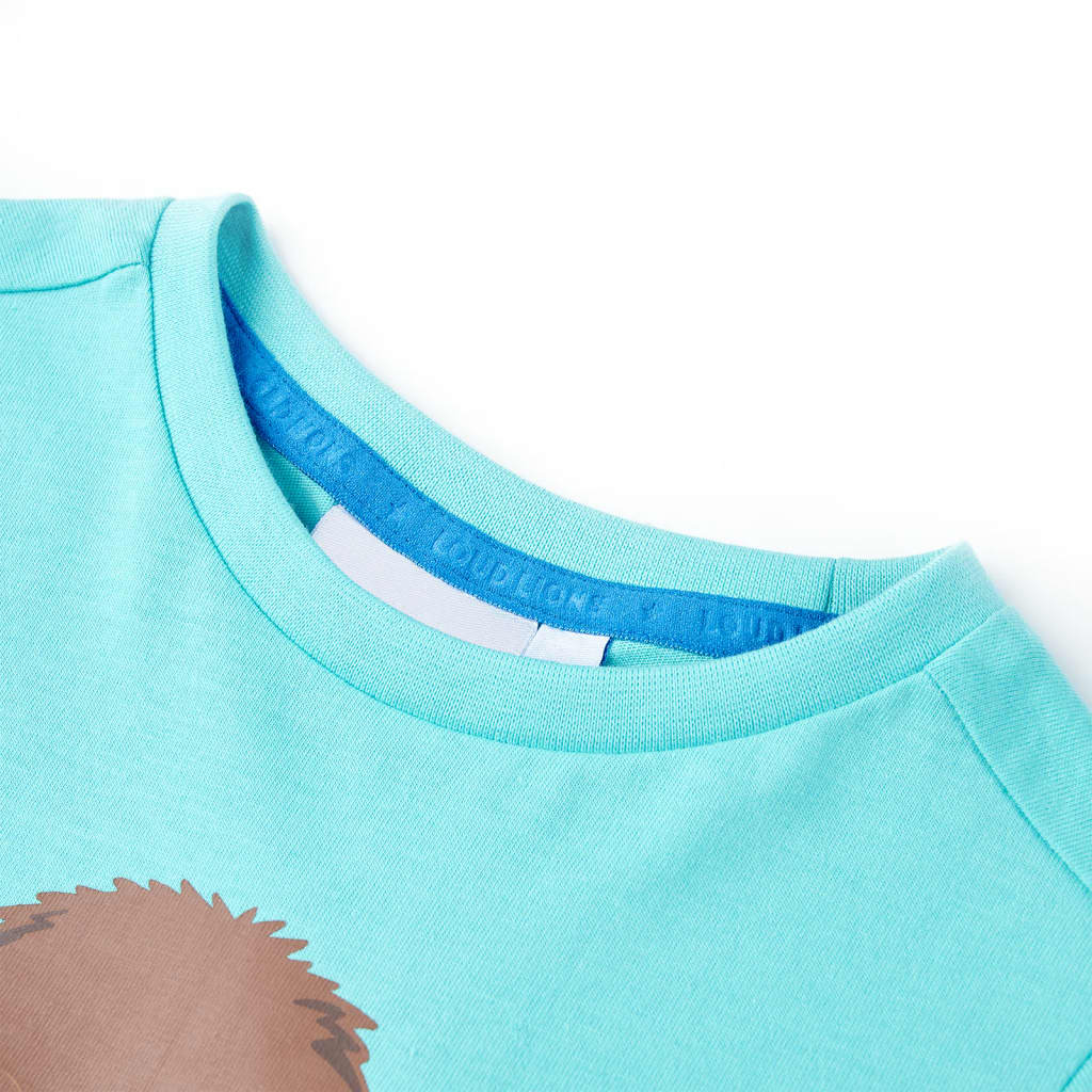 Vidaxl -Kinderhemd mit kurzen Ärmeln 128 Meerblau