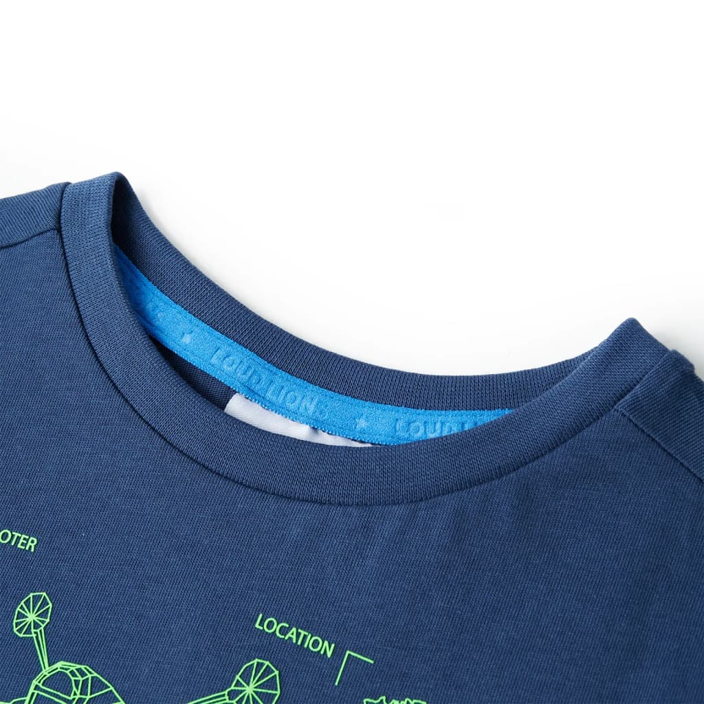 Vidaxl Kinderhemd 116 Dunkelblau