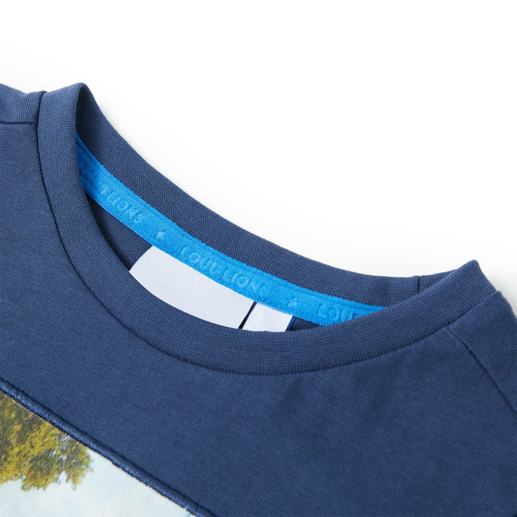 Vidaxl Kinderhemd 92 Dunkelblau