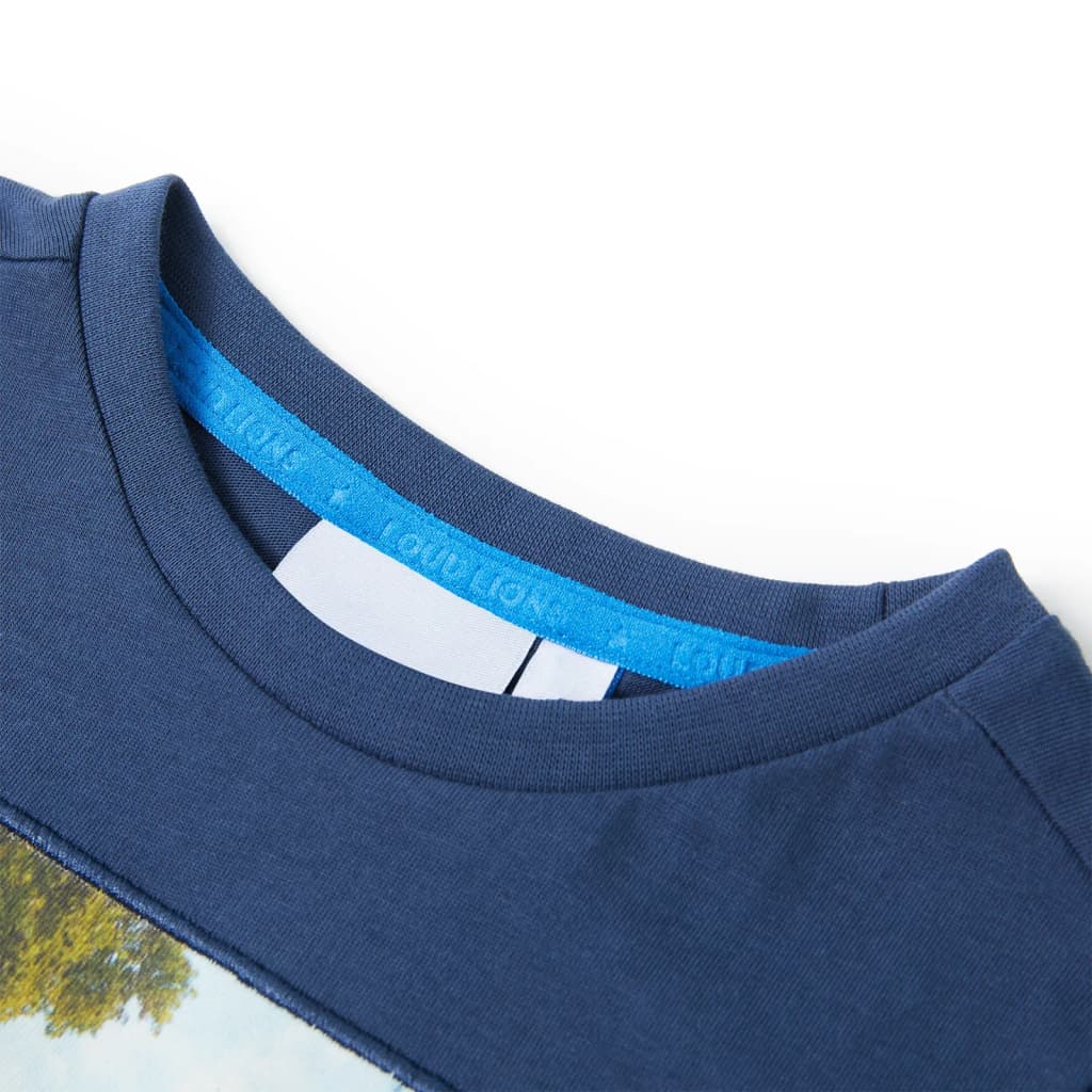Vidaxl Kinderhemd 104 dunkelblau