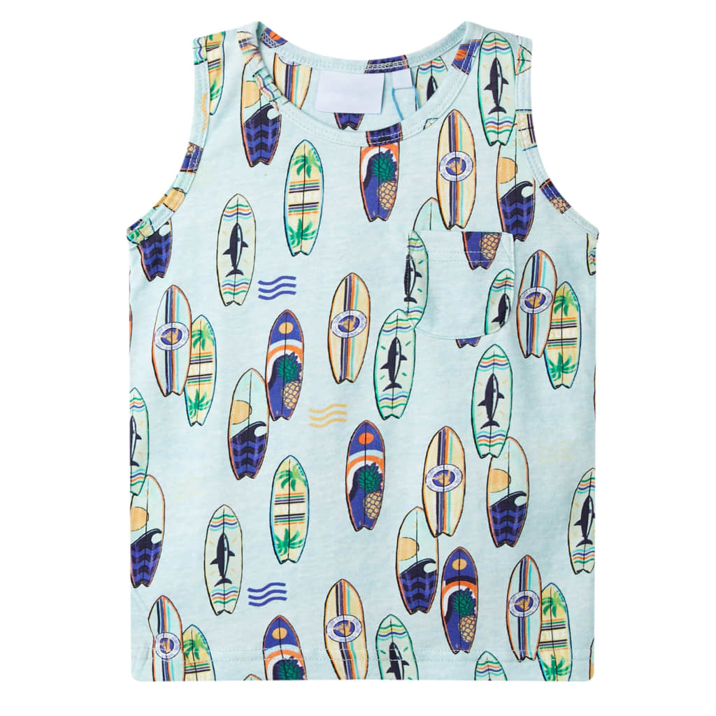 Vidaxl Kinder Top 92 gemischt weichblau