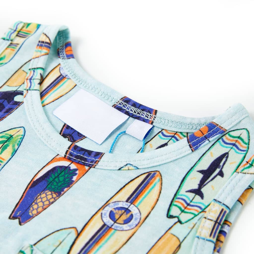 Vidaxl Kinder Top 116 gemischtes weiches Blau
