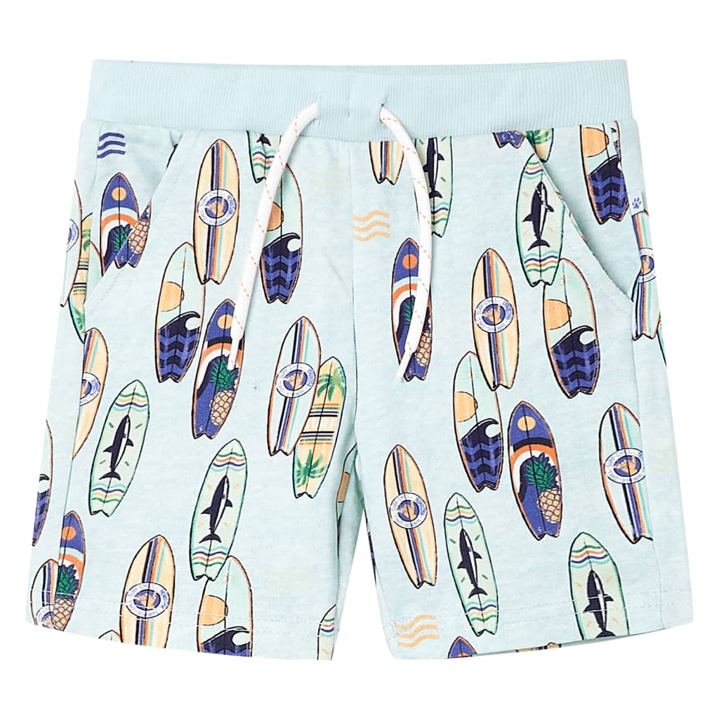 Vidaxl Kindershorts mit Trekkoord 92 gemischt weich blau