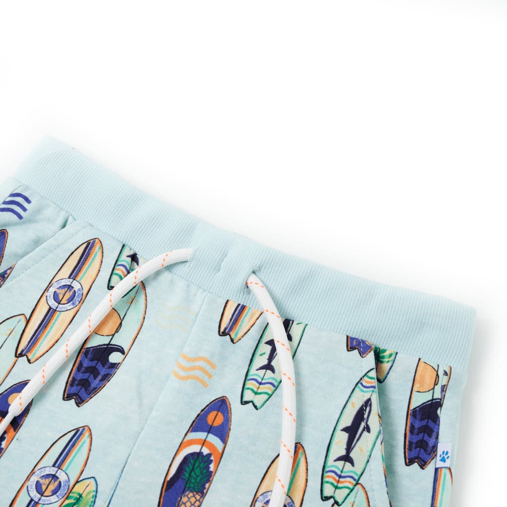 Vidaxl Kindershorts mit Trekkoord 92 gemischt weich blau