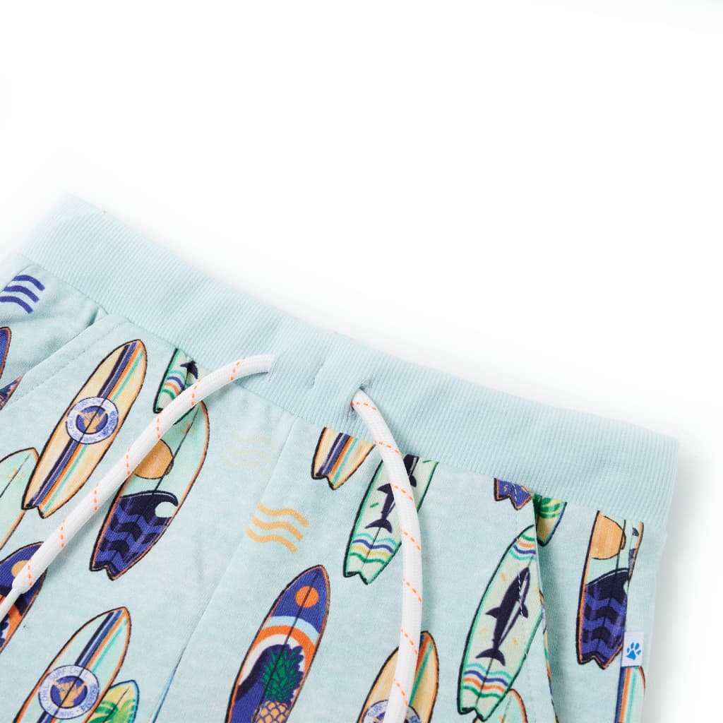 Vidaxl Kindershorts mit Trekkoord 128 gemischt weich blau