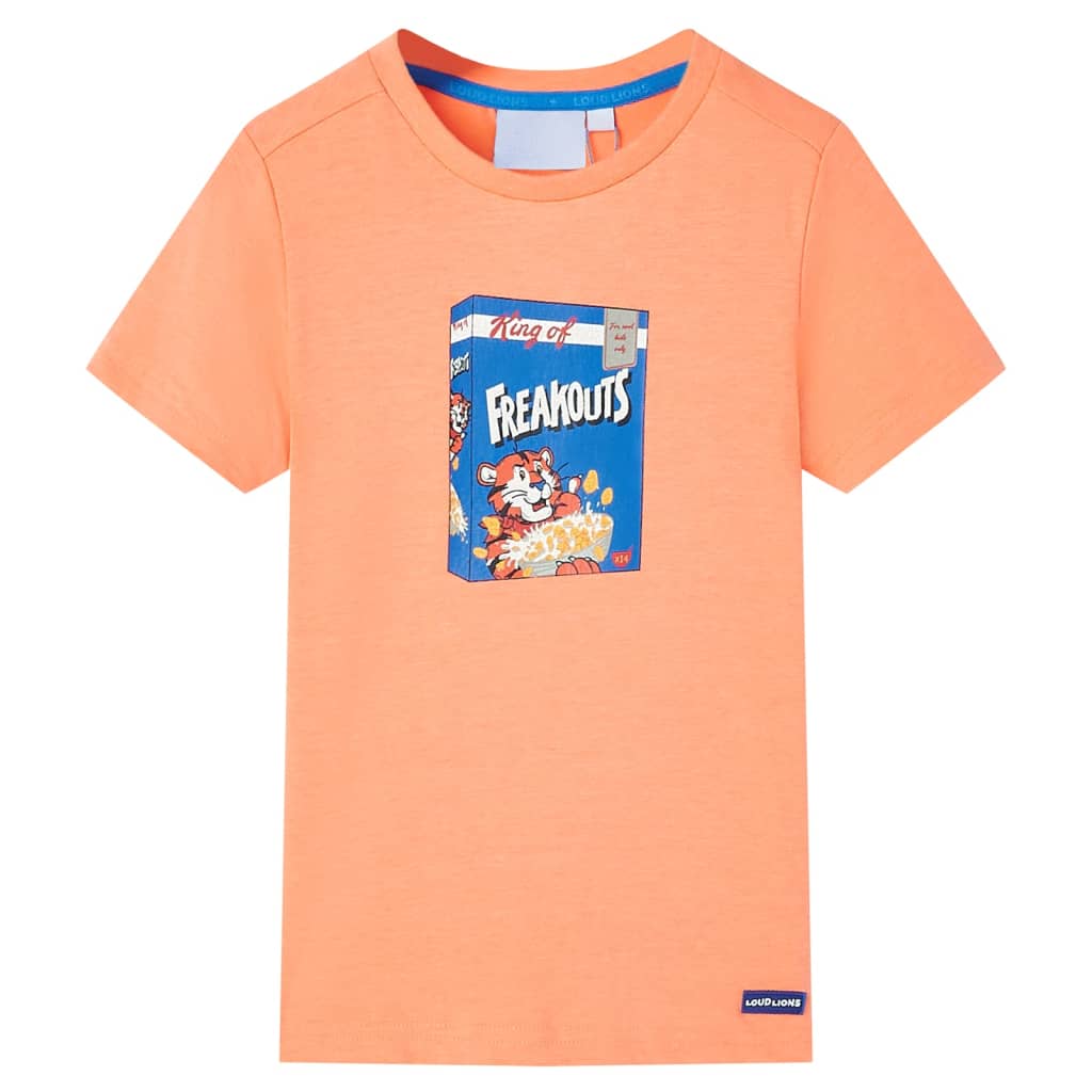 Vidaxl Kinderhemd mit kurzen Ärmeln 104 Neonoranje