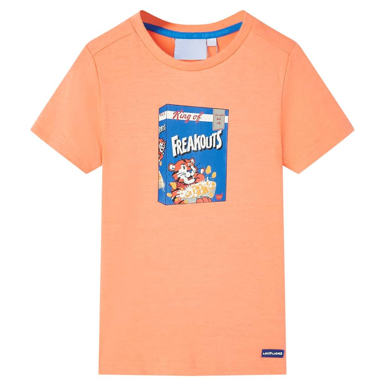 Vidaxl Kinderhemd mit kurzen Ärmeln 104 Neonoranje