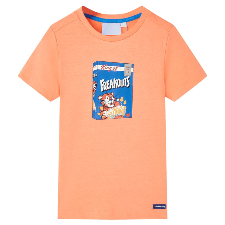 Vidaxl Kinderhemd mit kurzen Ärmeln 116 Neonoranje