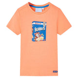 Vidaxl Kinderhemd mit kurzen Ärmeln 128 Neonoranje - afbeelding 1