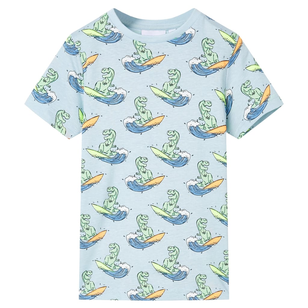Vidaxl Kinderpyjama mit kurzen Ärmeln 104 Hellblau