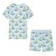 Vidaxl Kinderpyjama mit kurzen Ärmeln 116 hellblau