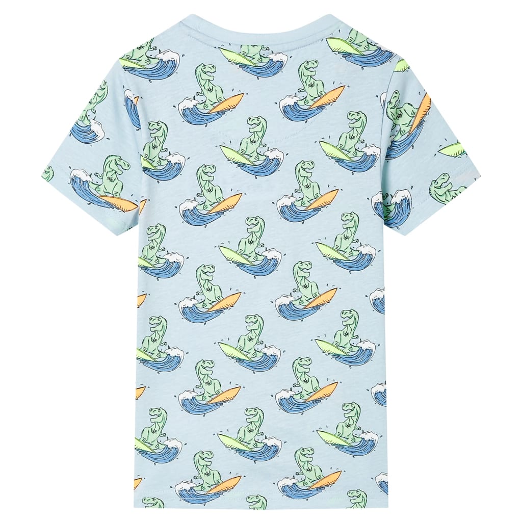 Vidaxl Kinderpyjama mit kurzen Ärmeln 116 hellblau