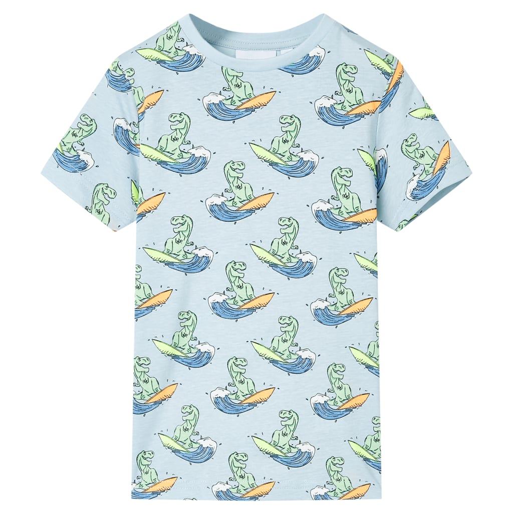 Vidaxl Kinderpyjama mit kurzen Ärmeln 128 hellblau