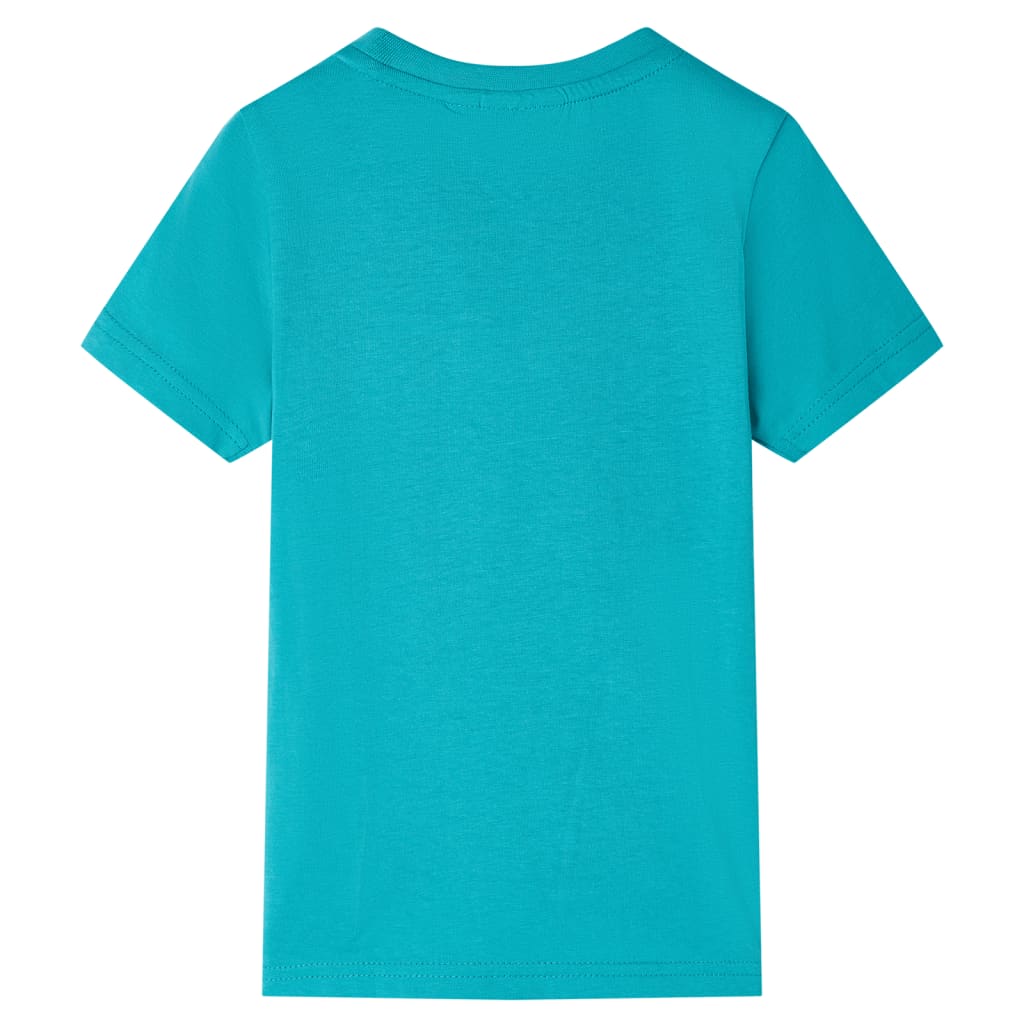 Vidaxl -Kinderhemd mit kurzen Ärmeln 92 dunkle Minzefarbe