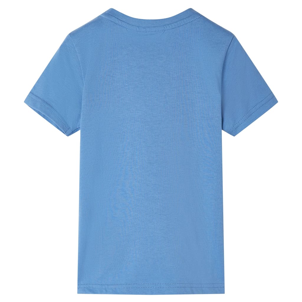 Vidaxl -Kinderhemd mit kurzen Ärmeln 116 mittlere Blau