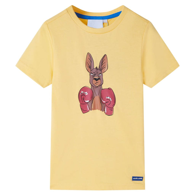 Vidaxl -Kinderhemd mit kurzen Ärmeln 92 Gelb