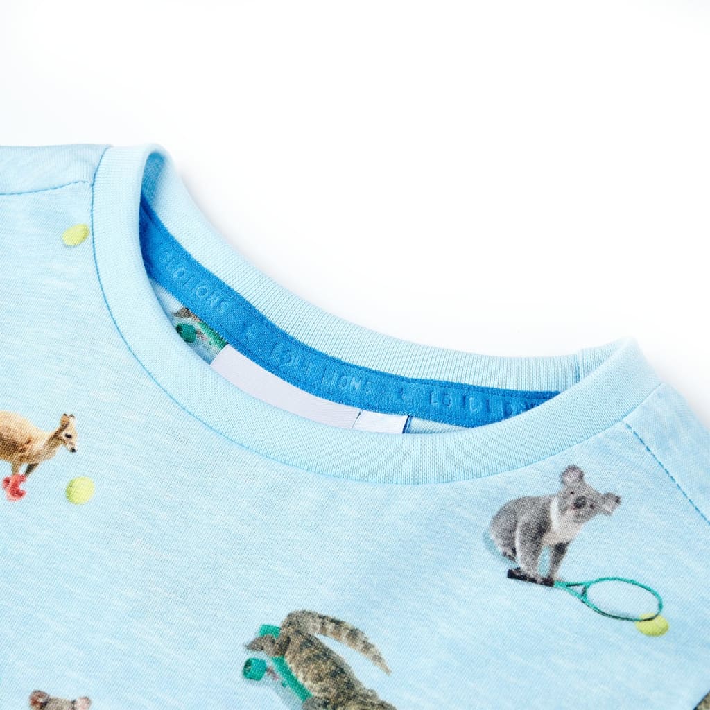 Vidaxl Kinderhemd 92 gemischtes hellblau