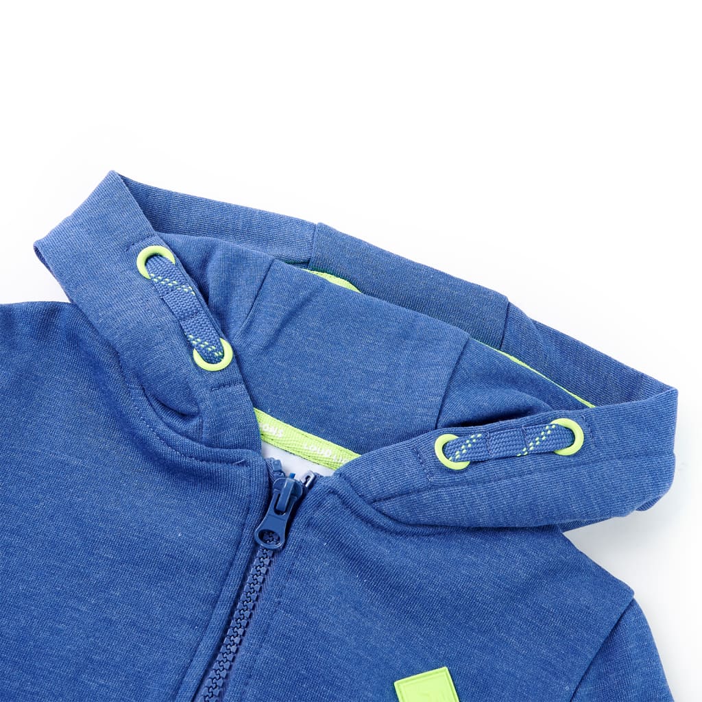 Vidaxl Kinderweste mit Motorhaube und Rit 92 gemischt blau