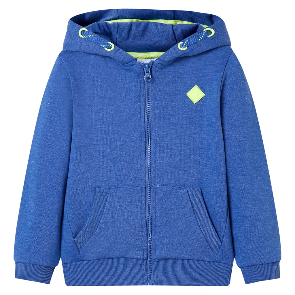 Vidaxl Kinderweste mit Motorhaube und Reißverschluss 104 gemischt Blau