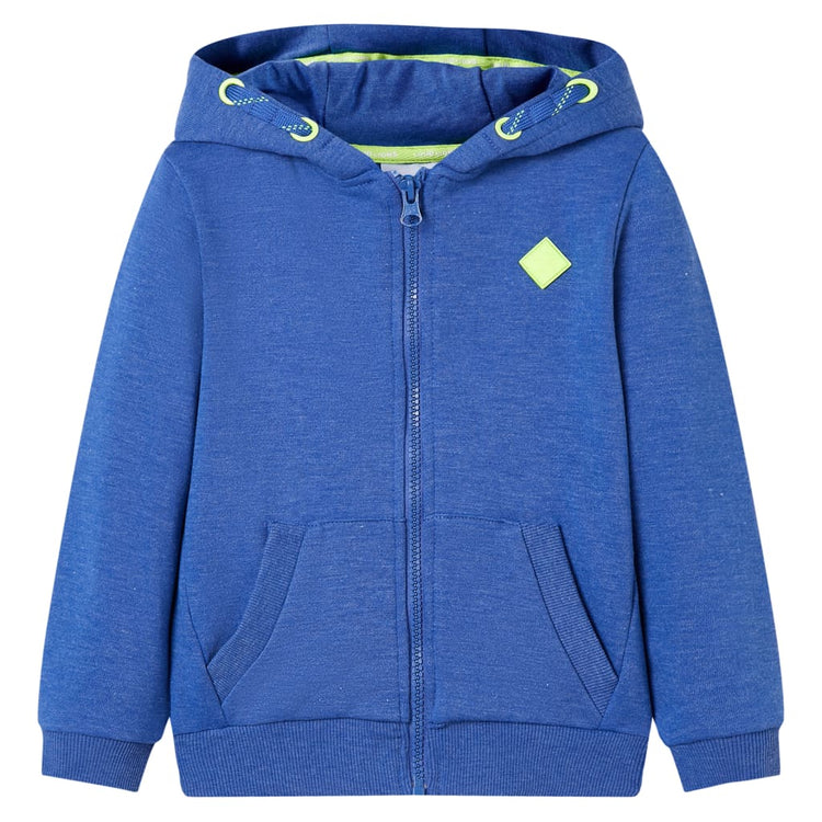 Vidaxl Kinderweste mit Motorhaube und Reißverschluss 128 gemischt blau