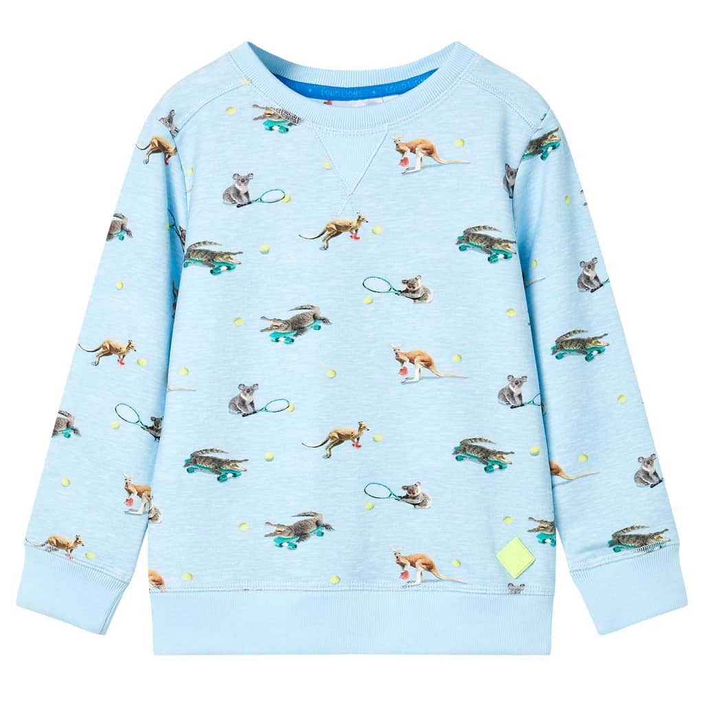 Vidaxl Kinderpullover 140 gemischtes hellblau