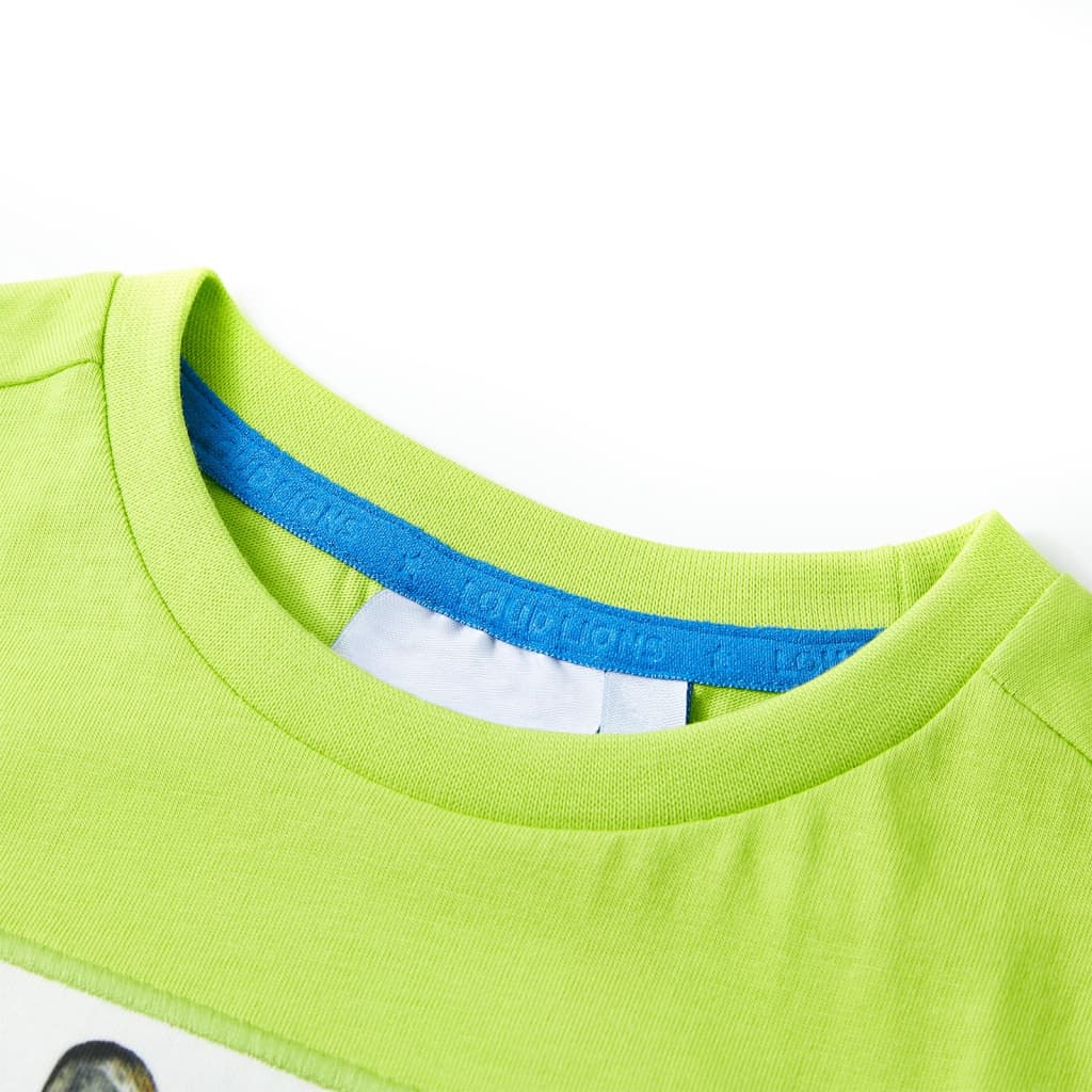 Vidaxl Kinderhemd mit kurzen Ärmeln 104 Limegroen