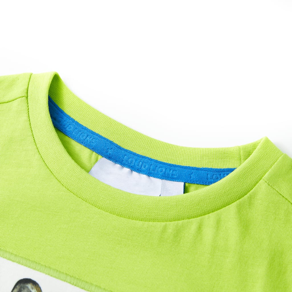 Vidaxl -Kinderhemd mit kurzen Ärmeln 128 Limegroen