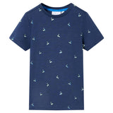 Vidaxl Kinderhemd 140 dunkelblau - afbeelding 1