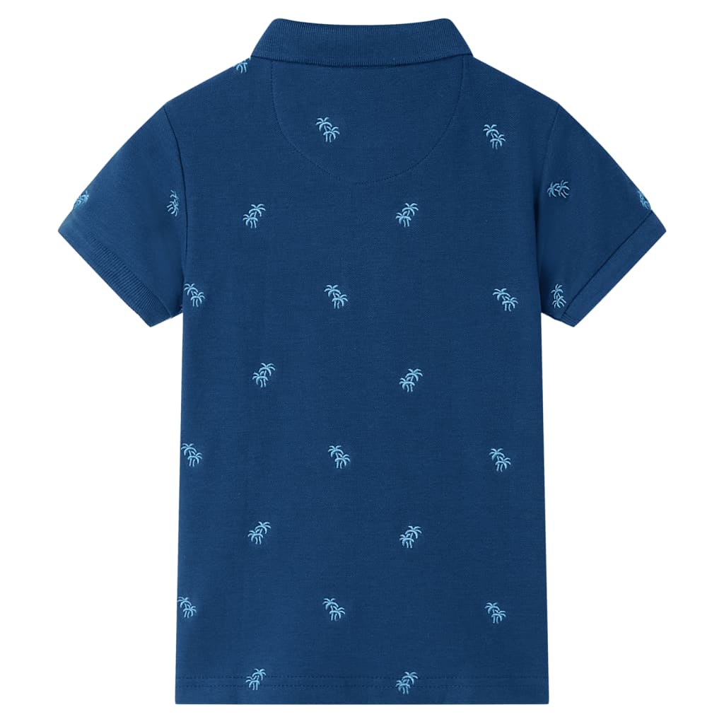 Vidaxl Kinderpolo -Hemd 92 Dunkelblau