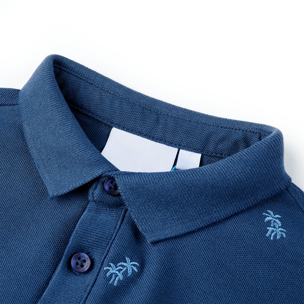 Vidaxl Kinderpolo -Shirt 104 Dunkelblau