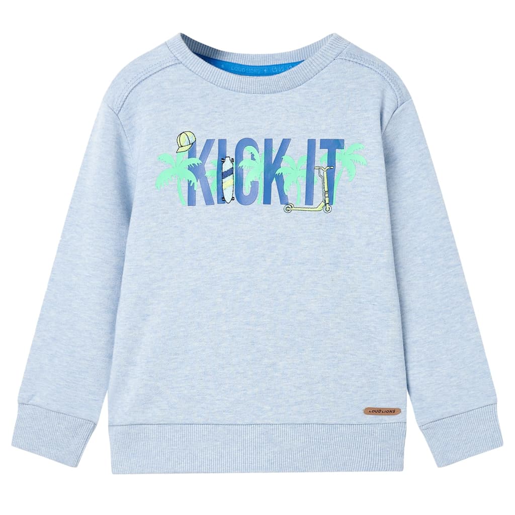 Vidaxl Kinderpullover 92 gemischt weich blau