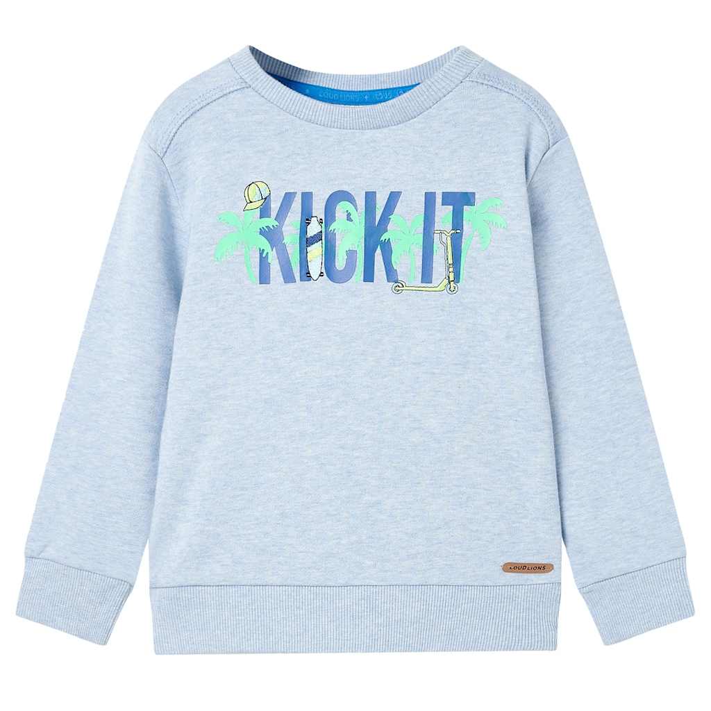 Vidaxl Kinderpullover 128 gemischtes weiches Blau