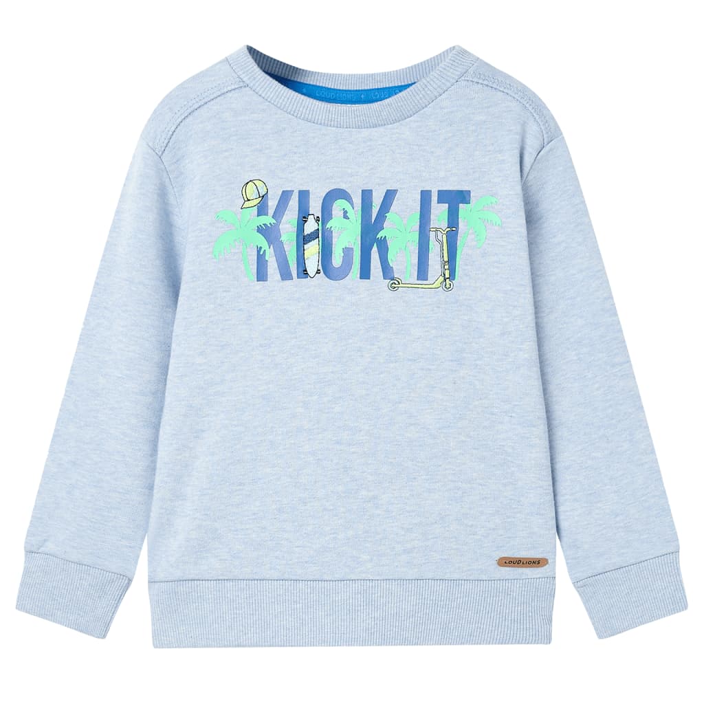 Vidaxl Kinderpullover 140 gemischt weich blau