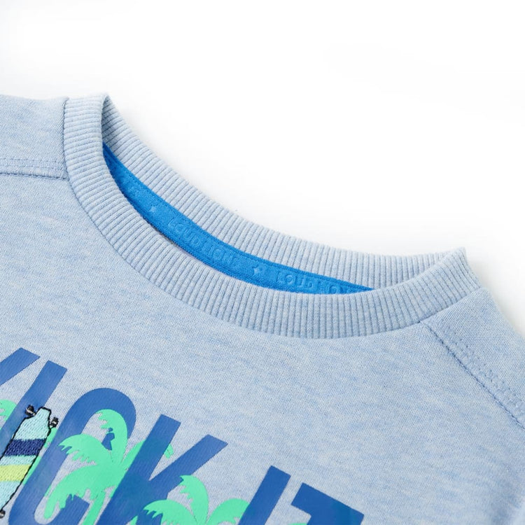 Vidaxl Kinderpullover 140 gemischt weich blau