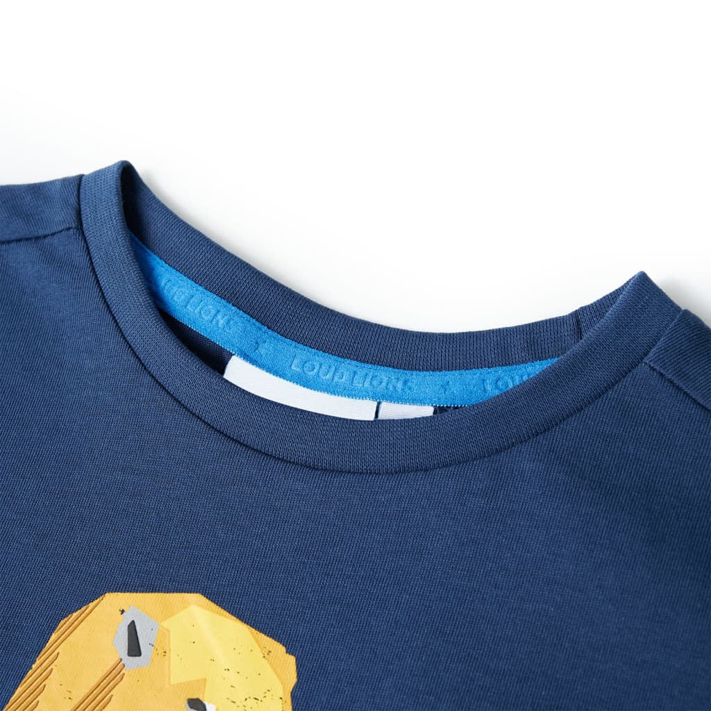 Vidaxl Kinderhemd 92 Dunkelblau