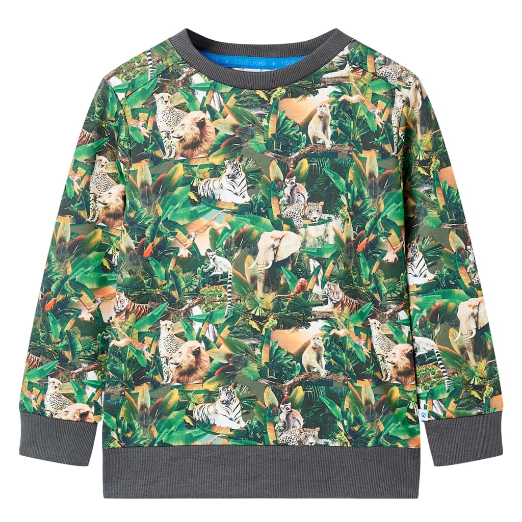 Vidaxl Kinderpullover 128 Oudpetrol