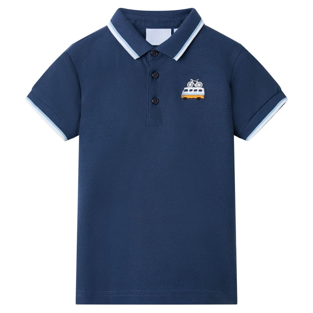 Vidaxl Kinderpolo -Shirt 104 Dunkelblau