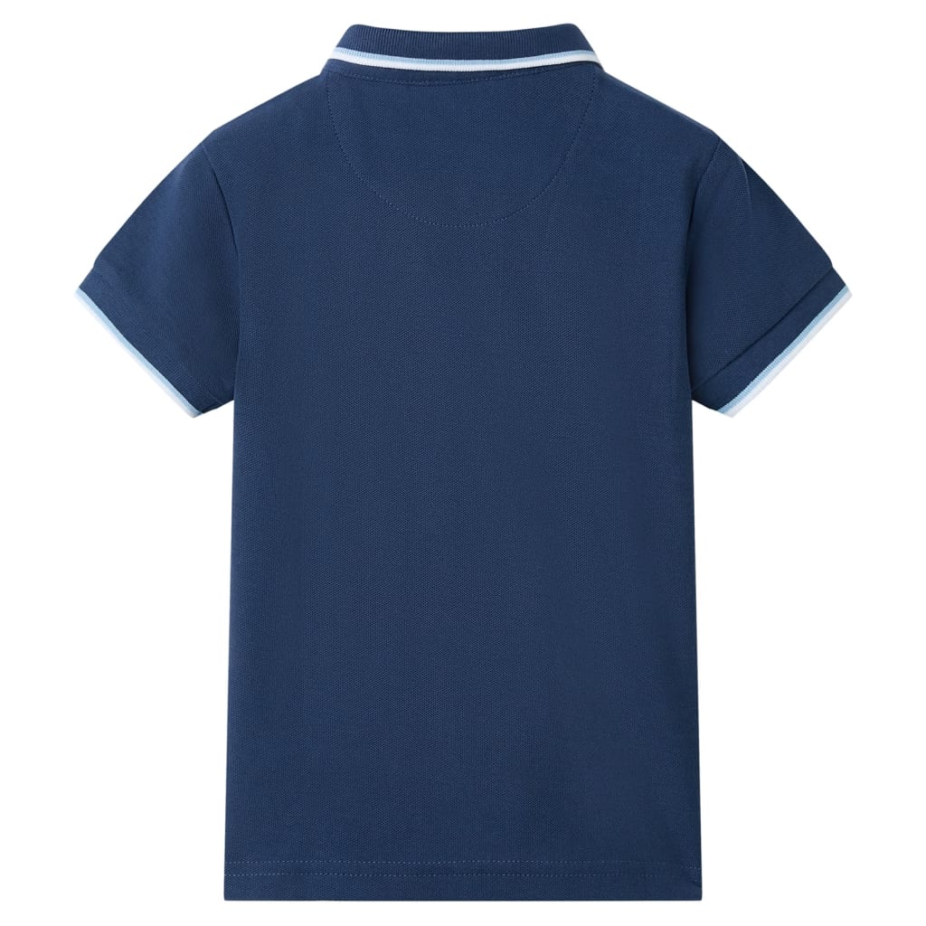 Vidaxl Kinderpolo -Hemd 116 Dunkelblau